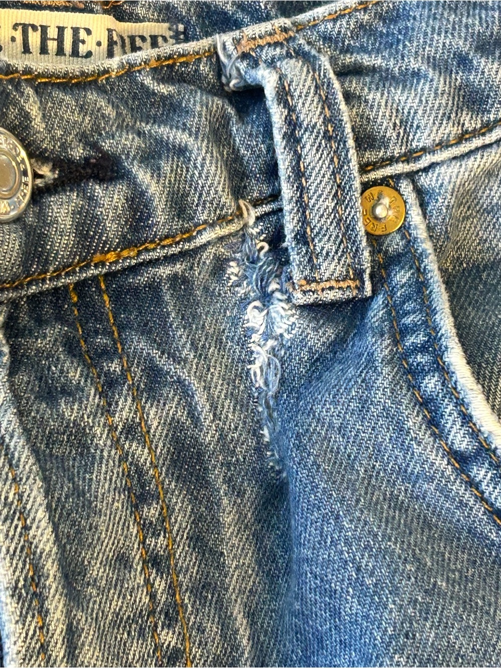 Free People We The Free Twin Flame Cropped Wide-Leg Barrel Jeans Size 25 - Picture 13 of 15